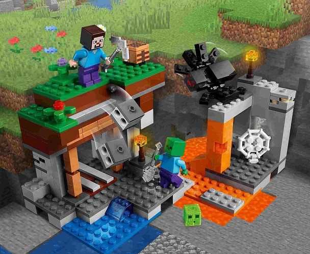 Конструктор Майнкрафт Minecraft Пещера с пауком Заброшенная Шахта