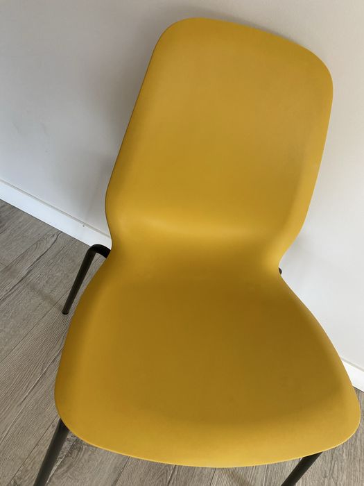 Krzesło Ikea Lidas czarno żółte