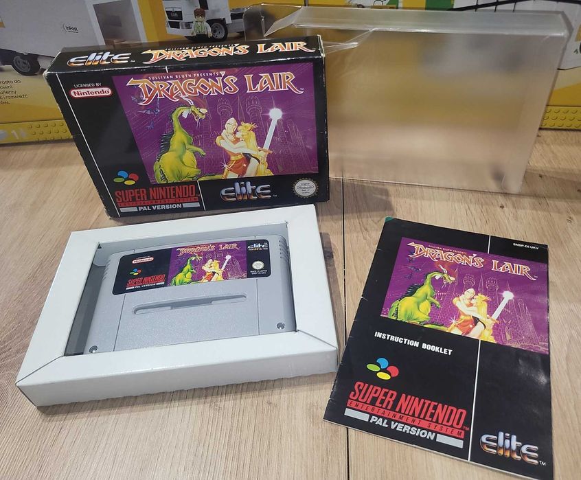 Gra Dragons Lair - NINTENDO SNES - BDB- stan CIB Komplet +Protektor