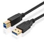 USB 3.0 Cable A-Male to B-Male (15 FT) Type A to B Male SuperSpeed