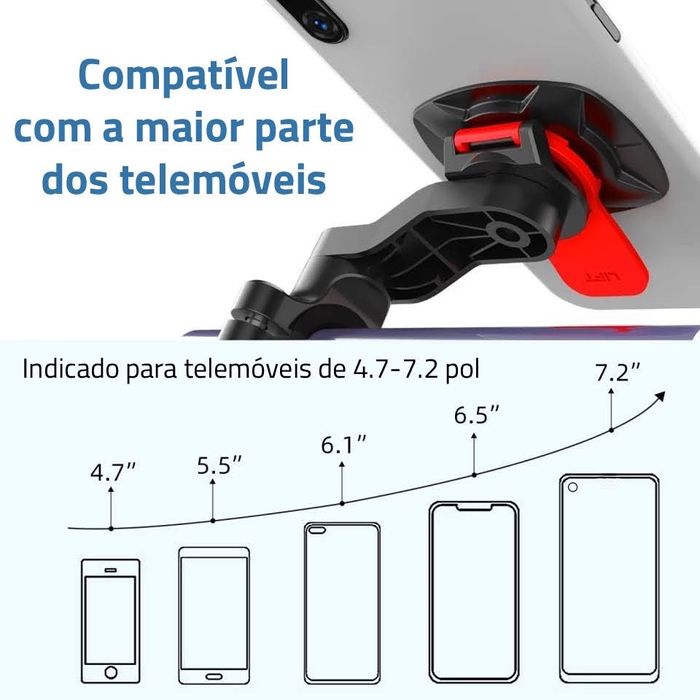 Suporte telemóvel universal compatível moto