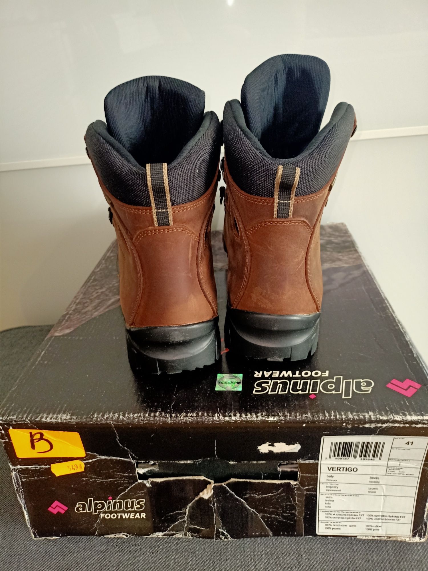 Buty trekkingowe Alpinus Vertigo Vibram nowe 41 skóra