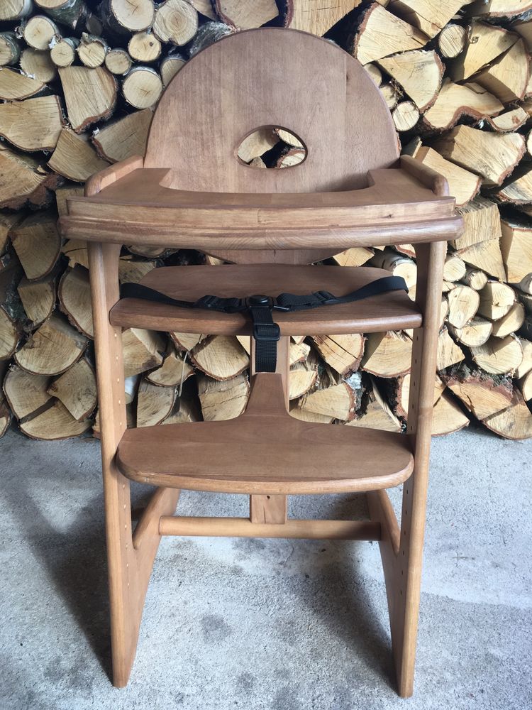 Krzesełko do karmienia - prawdziwe solidne drewno
