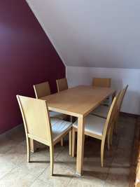 Stół jadalniany 160x80x75 - do tego 6 krzeseł