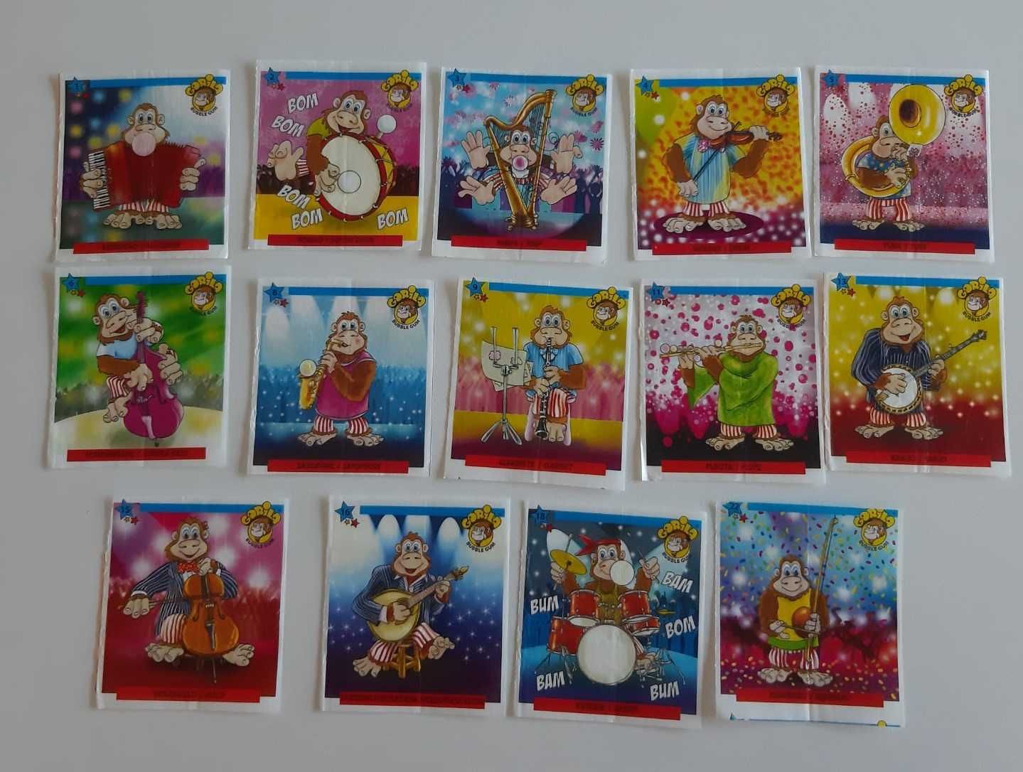 Cromos Pastilhas Gorila(Aeronáutica, Craques da Bola, Radical, Música)