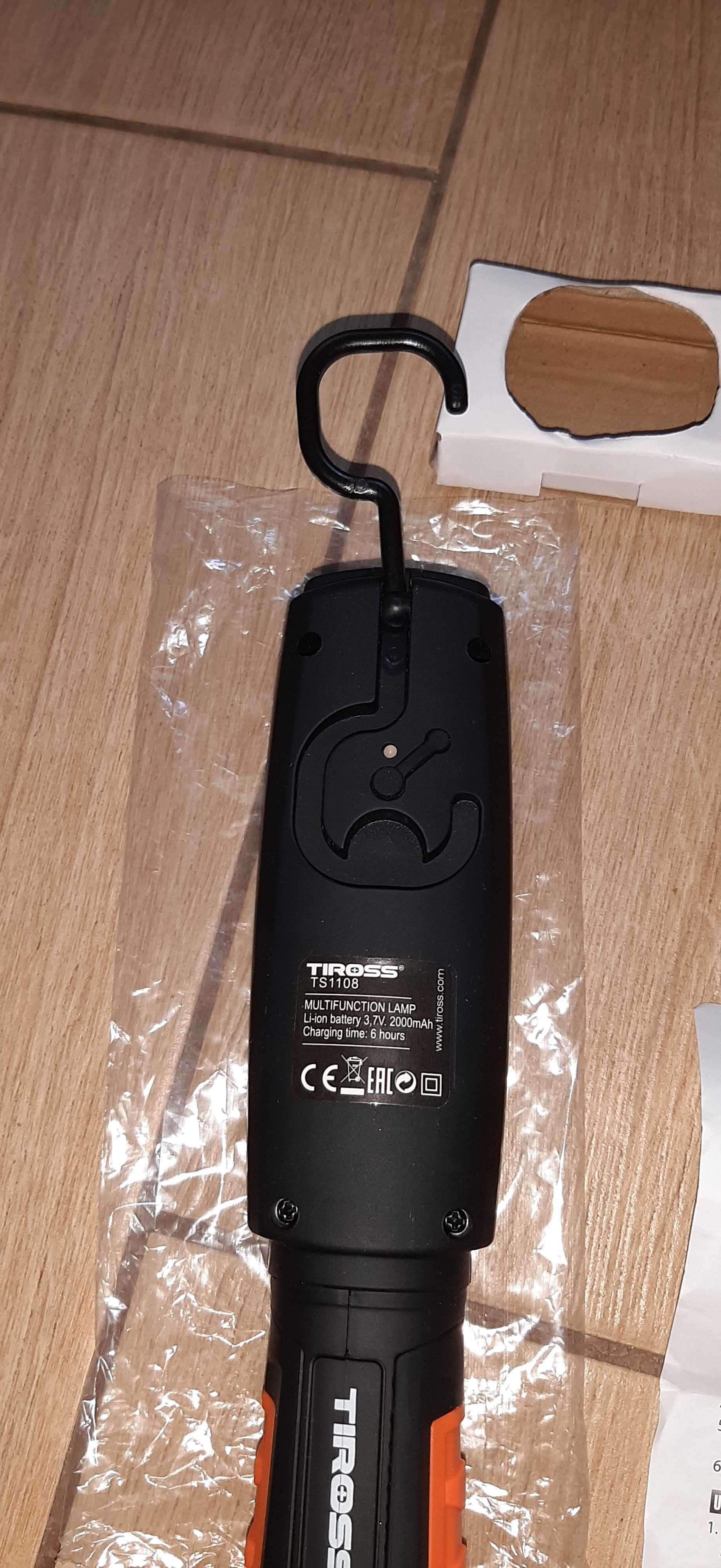 Фонарь Tiross TS-1108 БП 230В+автозарядное устройство 12В прикуривател