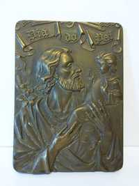 linda placa em bronze "Dia do Paí" - marcada: A. Sousa Freitas 1978