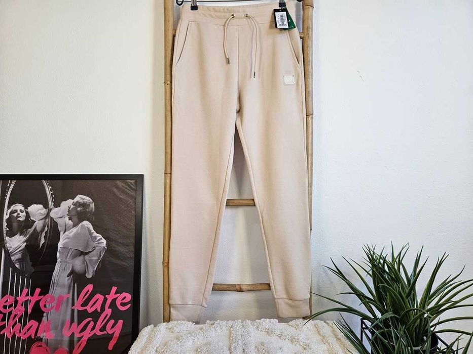 Calças EA7 Emporio Armani Oversized S Bege