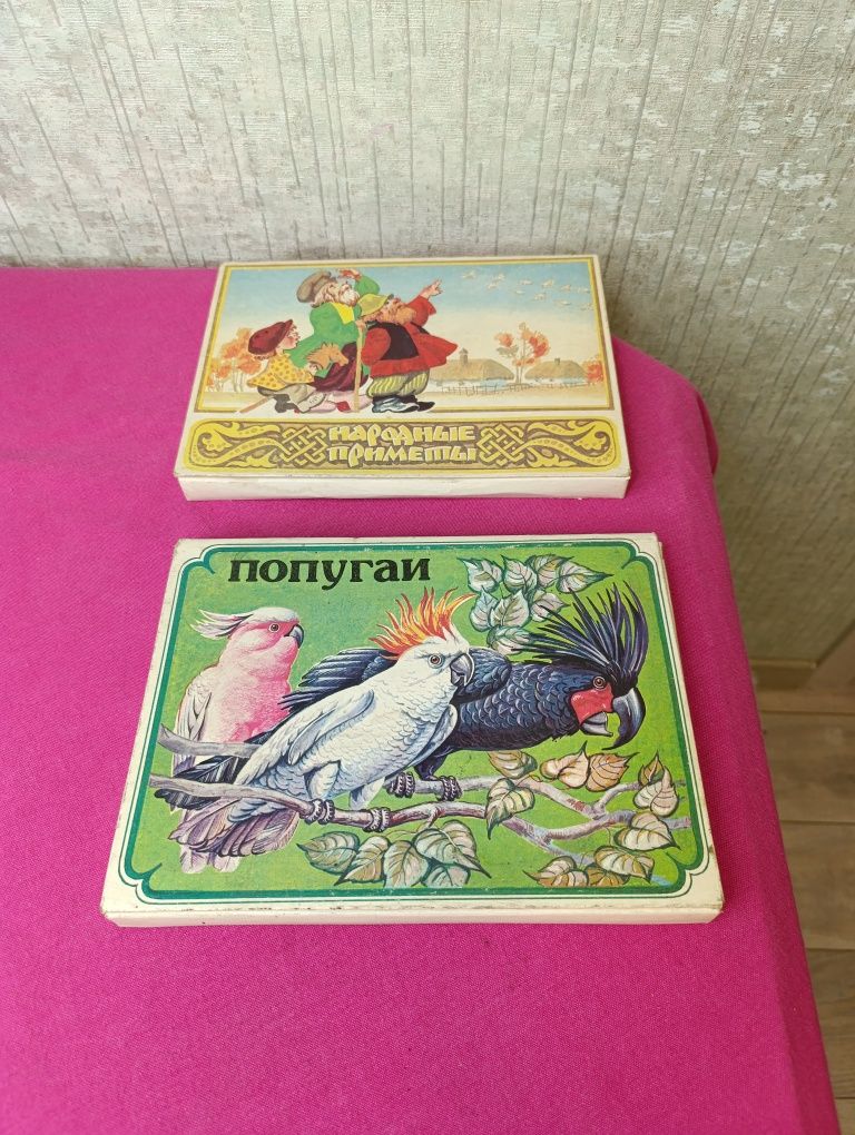 Советская коробка спичек тематические попугаи народные приметы СССР