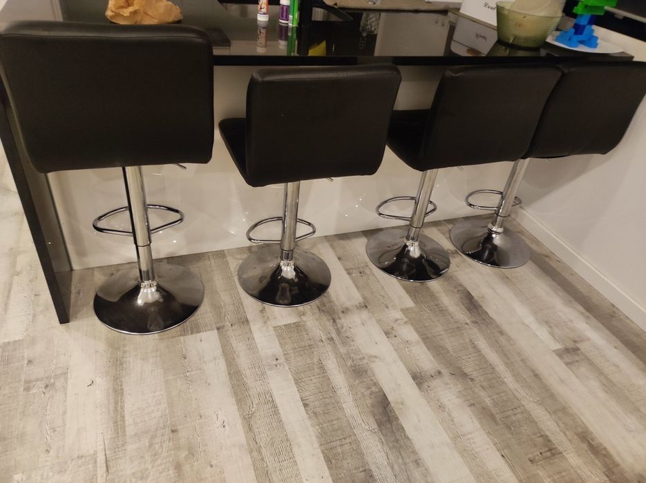 Bancos Cozinha Altos Pretos