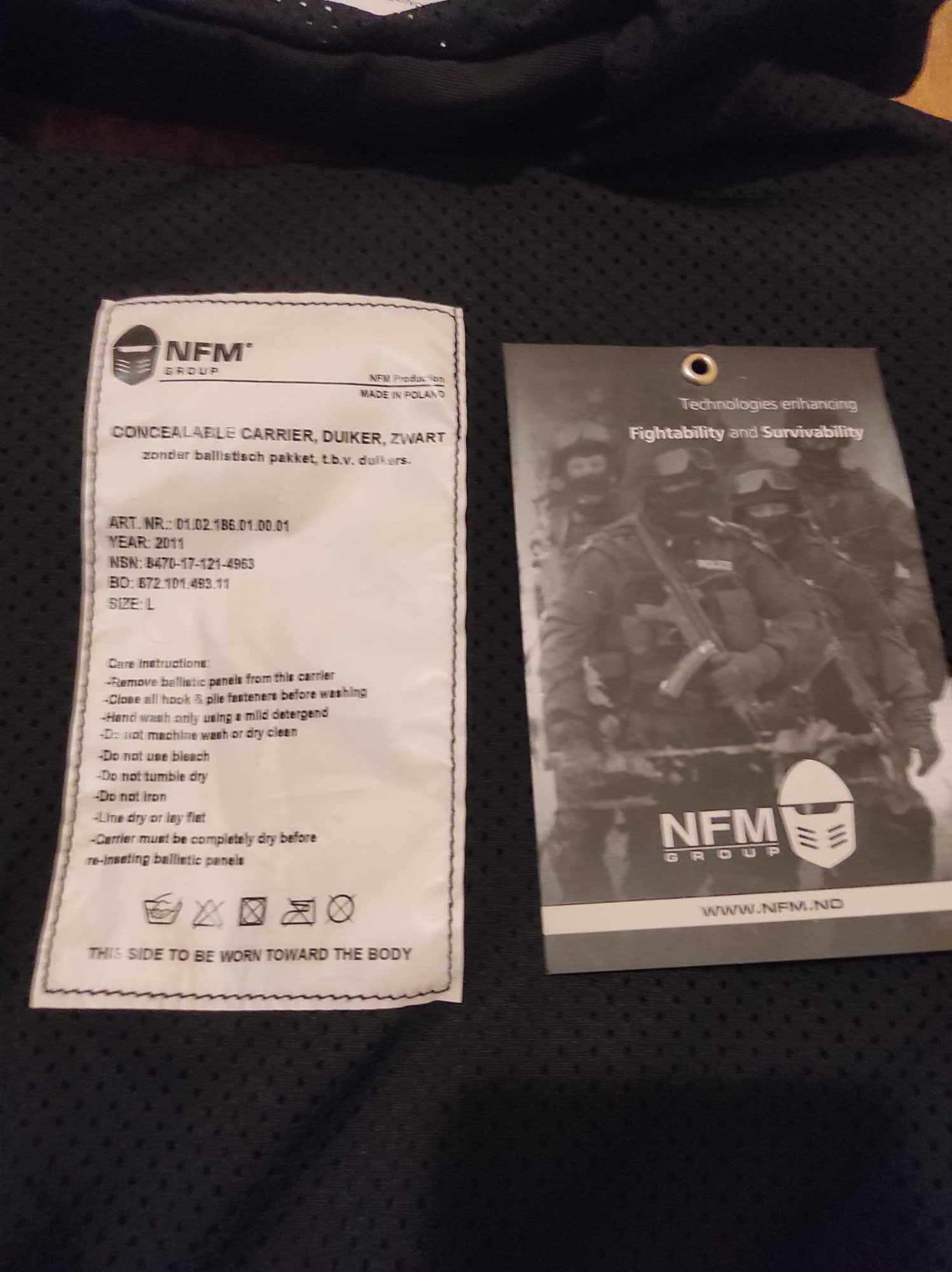 Kamizelka do skrytego noszenia orginał NFM Group