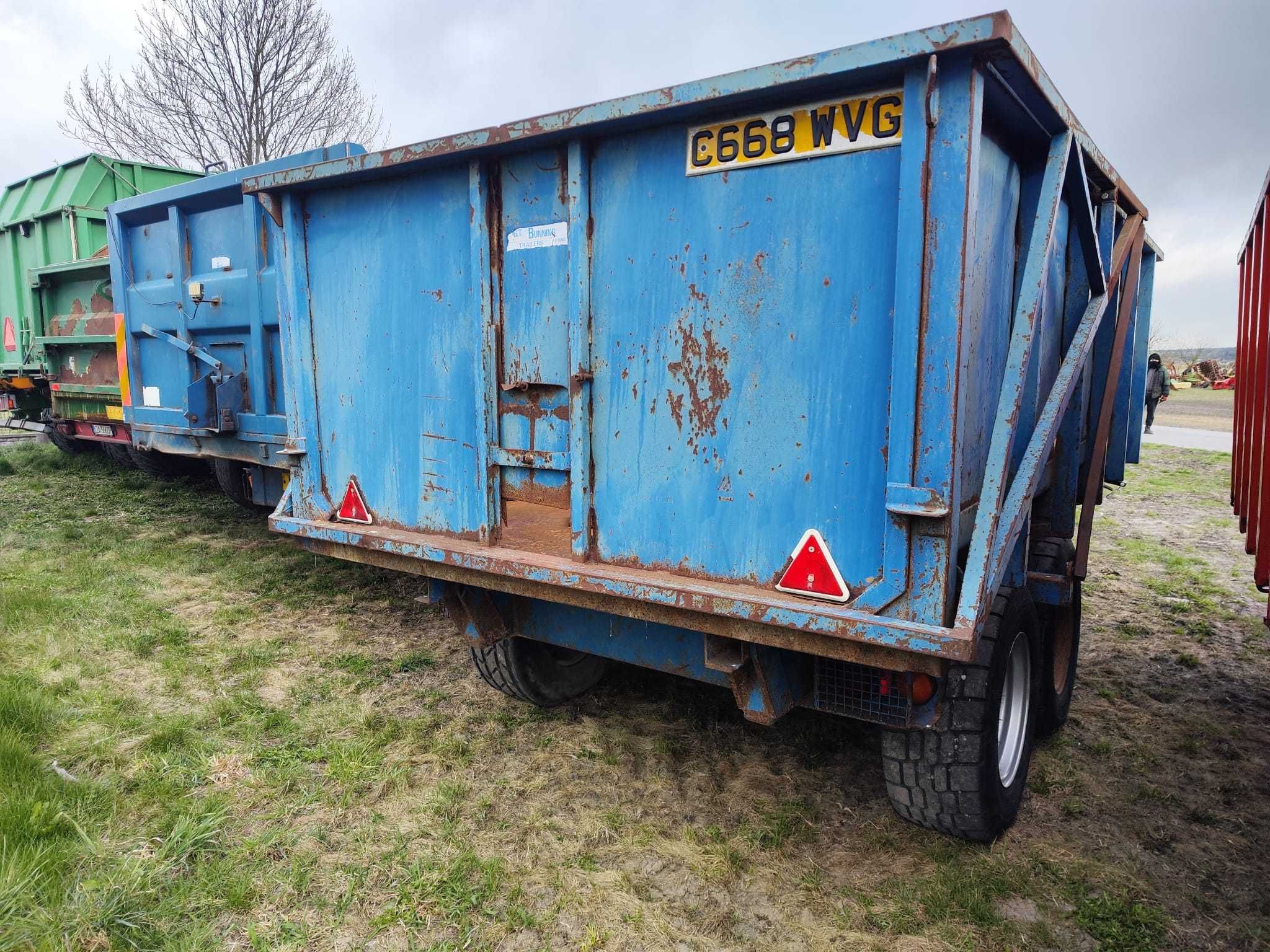 Przyczepa rolnicza tandem 10 12ton klapa hydraulicza plandeka, 8 14