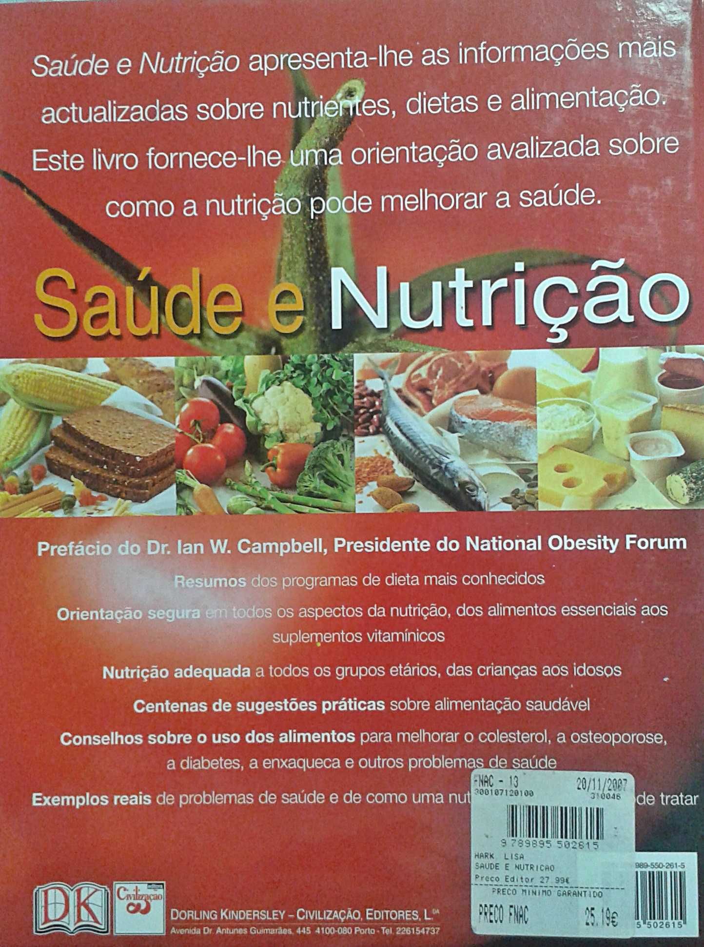 Saúde e Nutrição. Alimentação Saudável ao Longo da Vida. Inclui portes