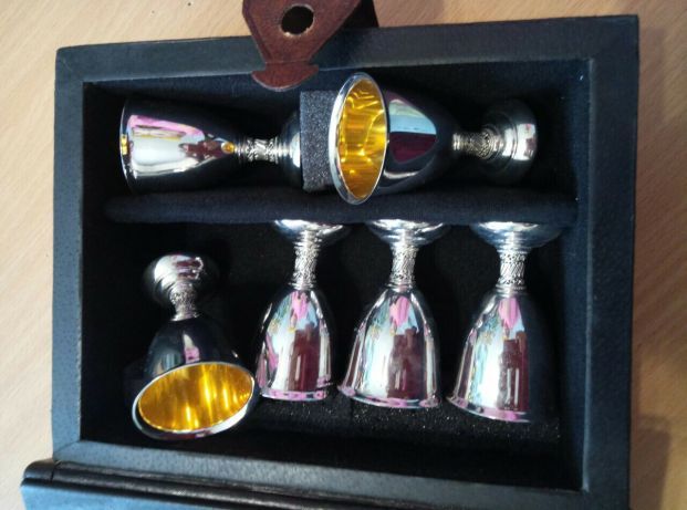 Подарочный набор серебро/золото в футляре