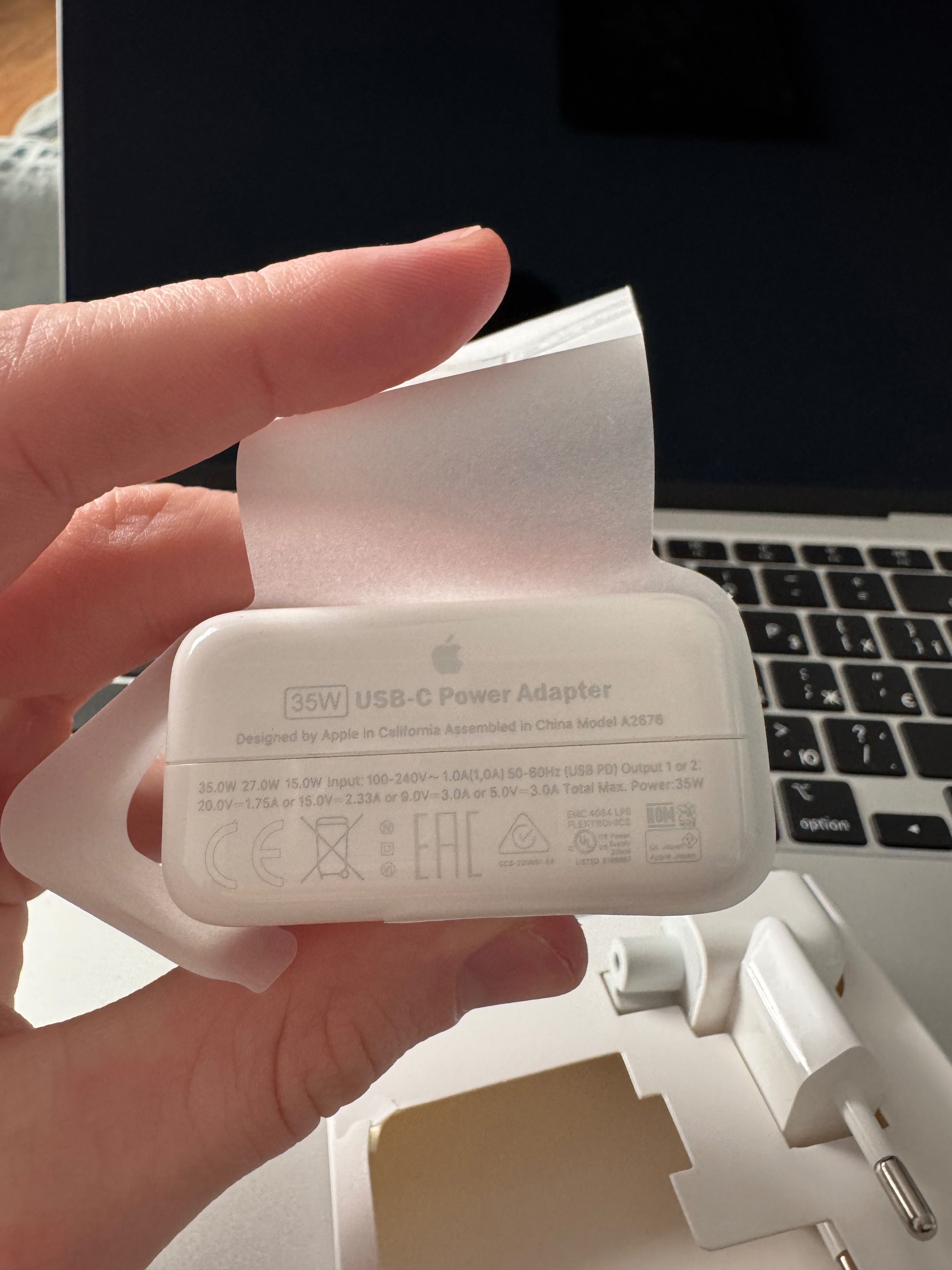 Блок адаптер зарядка Apple 35 W ватт юсб - с type-c usb-c