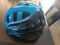Kask niebiesko czarny