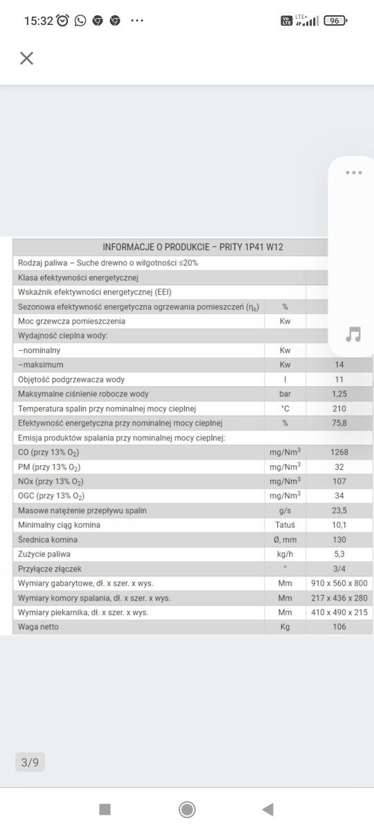 Piec kuchenny Zosia z płaszczem wodnym na gwarancji