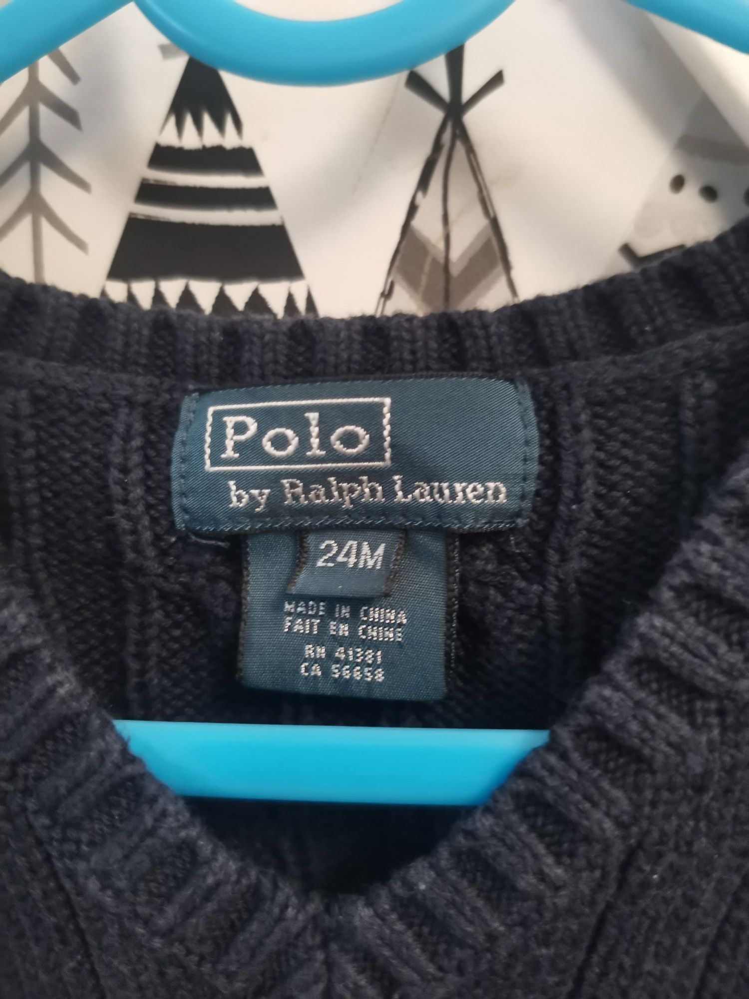 Sweterek kamizelka ralph lauren 24m 92cm