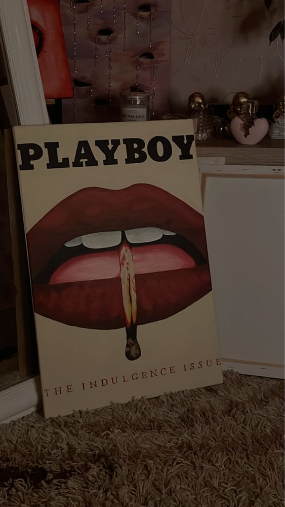 Картина акрилом “Playboy”