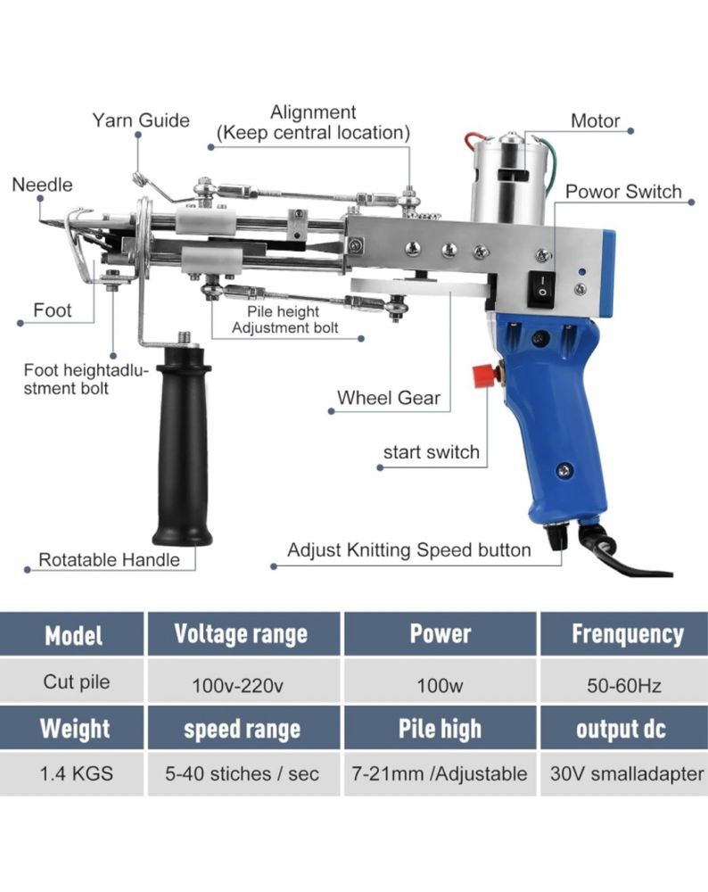 Tufting gun para tapetes