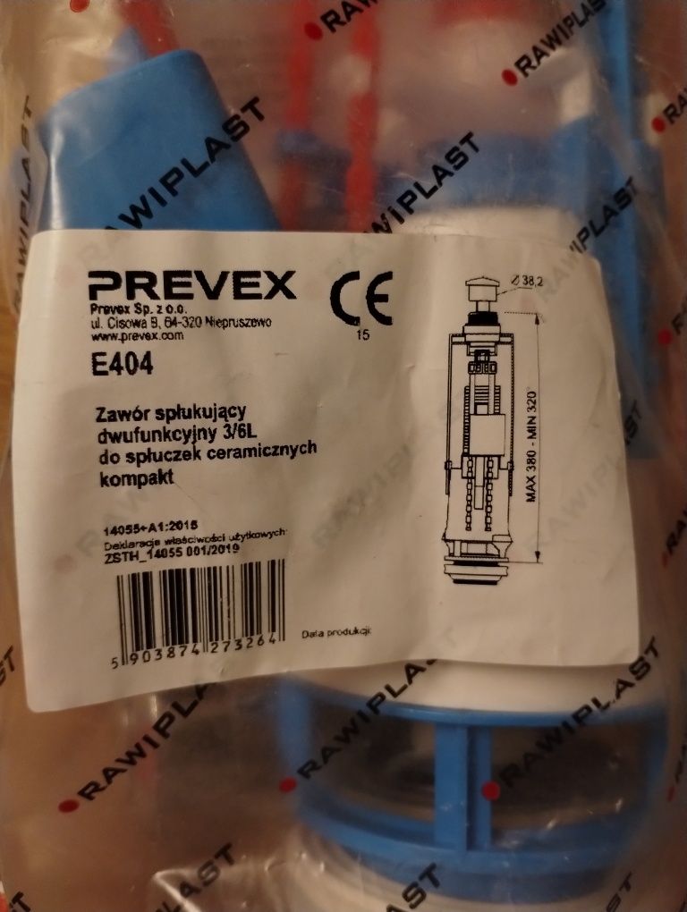 Zawór spłukujący dwufunkcyjny Prevex