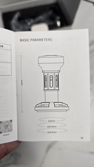 Динамометричний темпер MHW-3BOMBER, професійний, для барист