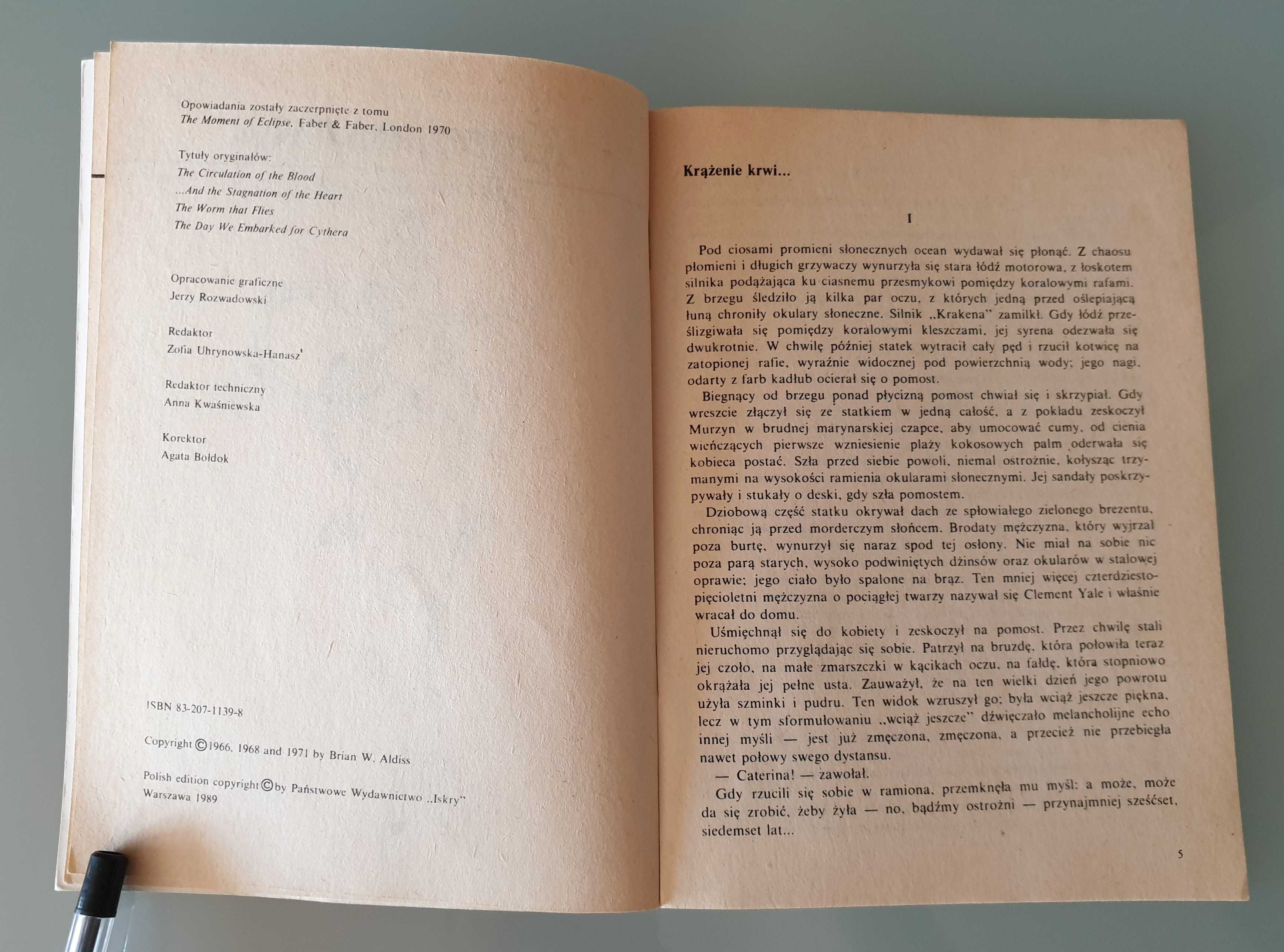 Brian W. Aldiss - Krążenie krwi (wyd. Iskry)