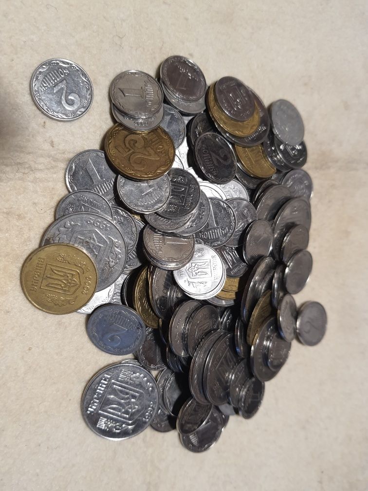 Монети Україна, 1,2,5,10,25