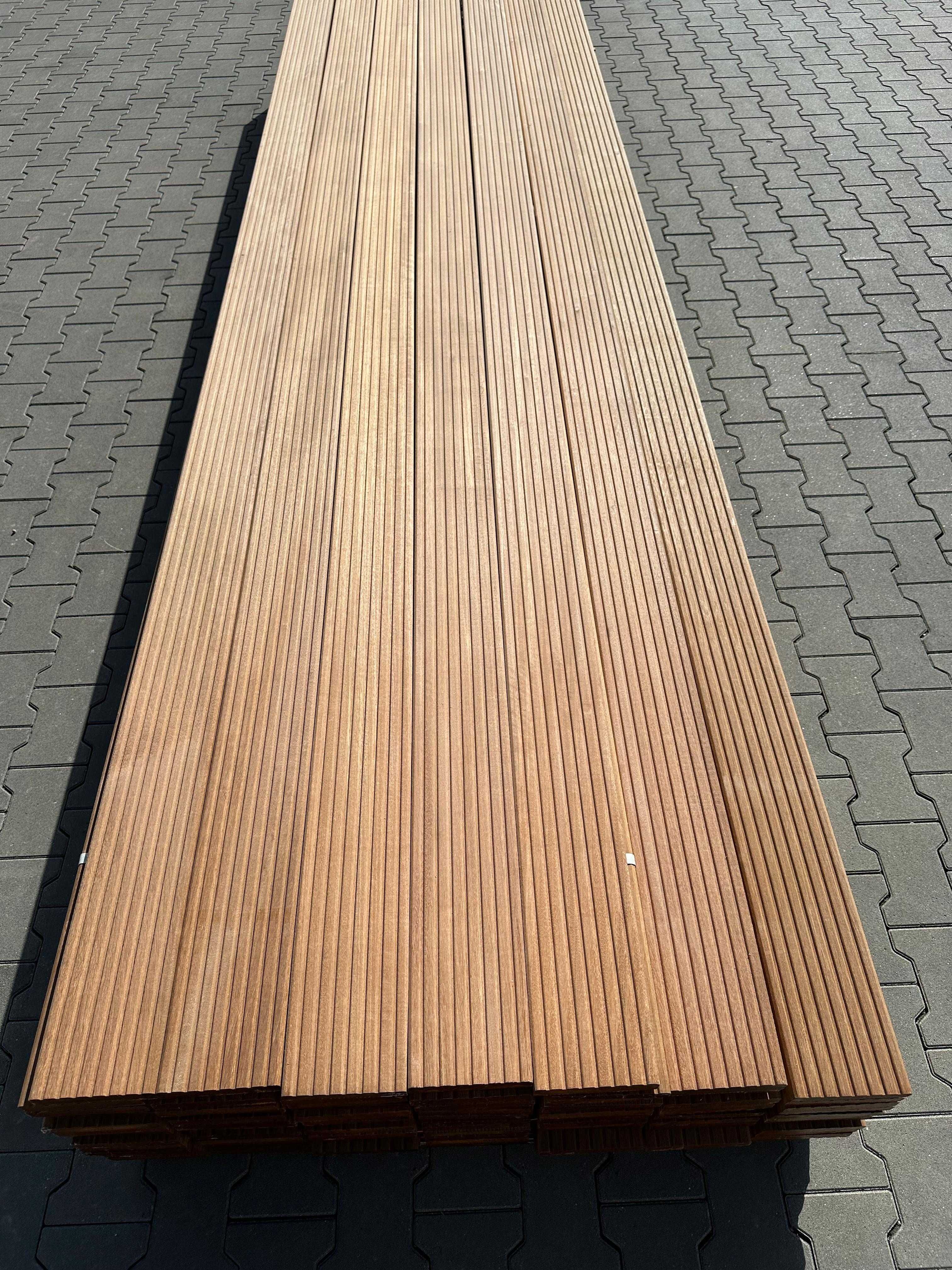 Deska Tarasowa egzotyczna bangkirai Bangkiray ryflowana 25x145mm