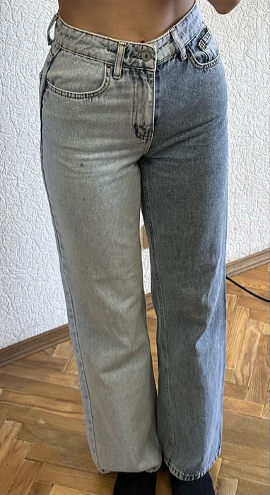 Джинси сині комбіновані з двох кольорів