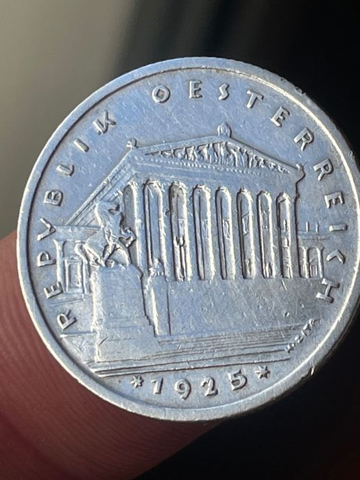 Moeda em prata 1925 Austríaca