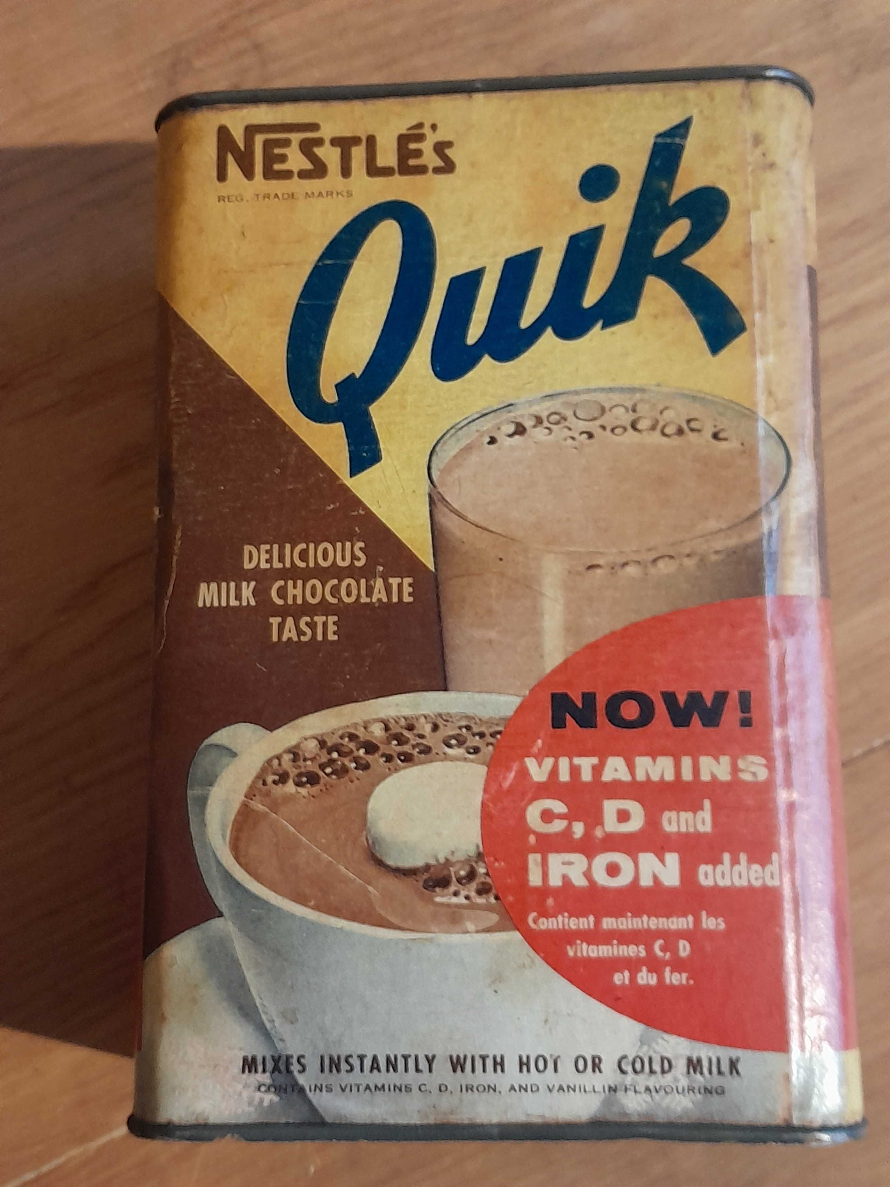 Stara puszka Nestle Quick lata 60-te zabytek retro vintage