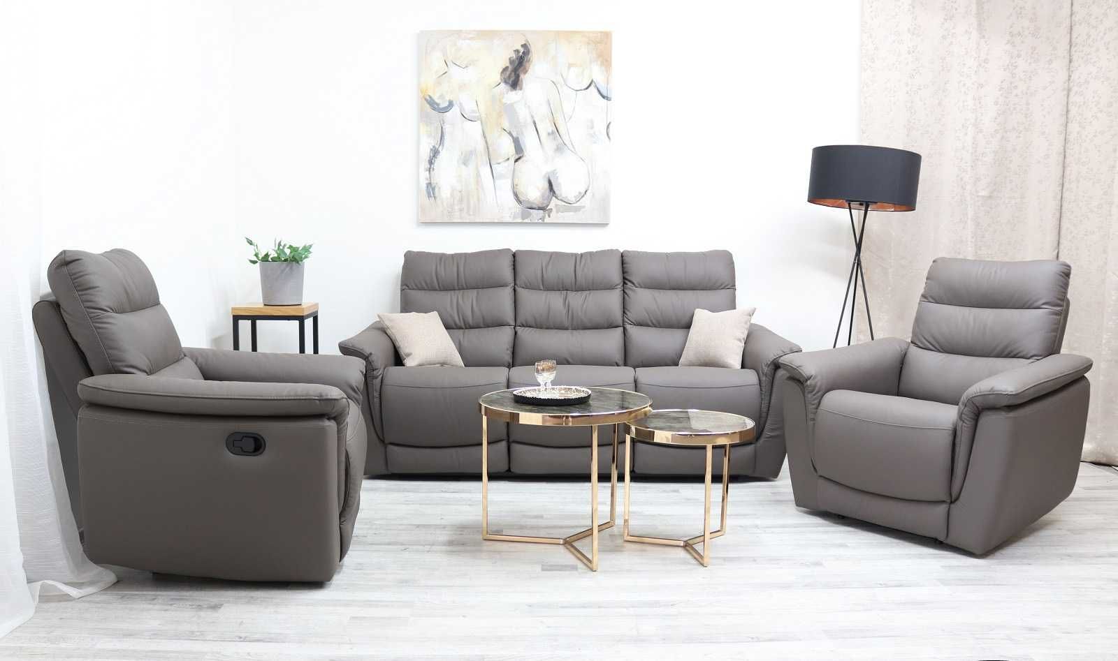 Komplet wypoczynkowy ALEX 311 - Skóra naturalna! RABAT do -25%