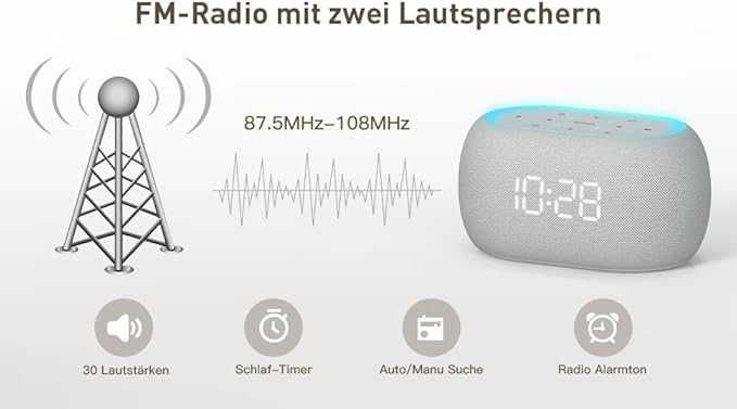 Nowy budzik / zegar / radio / alarm / ANJANK !A1258!