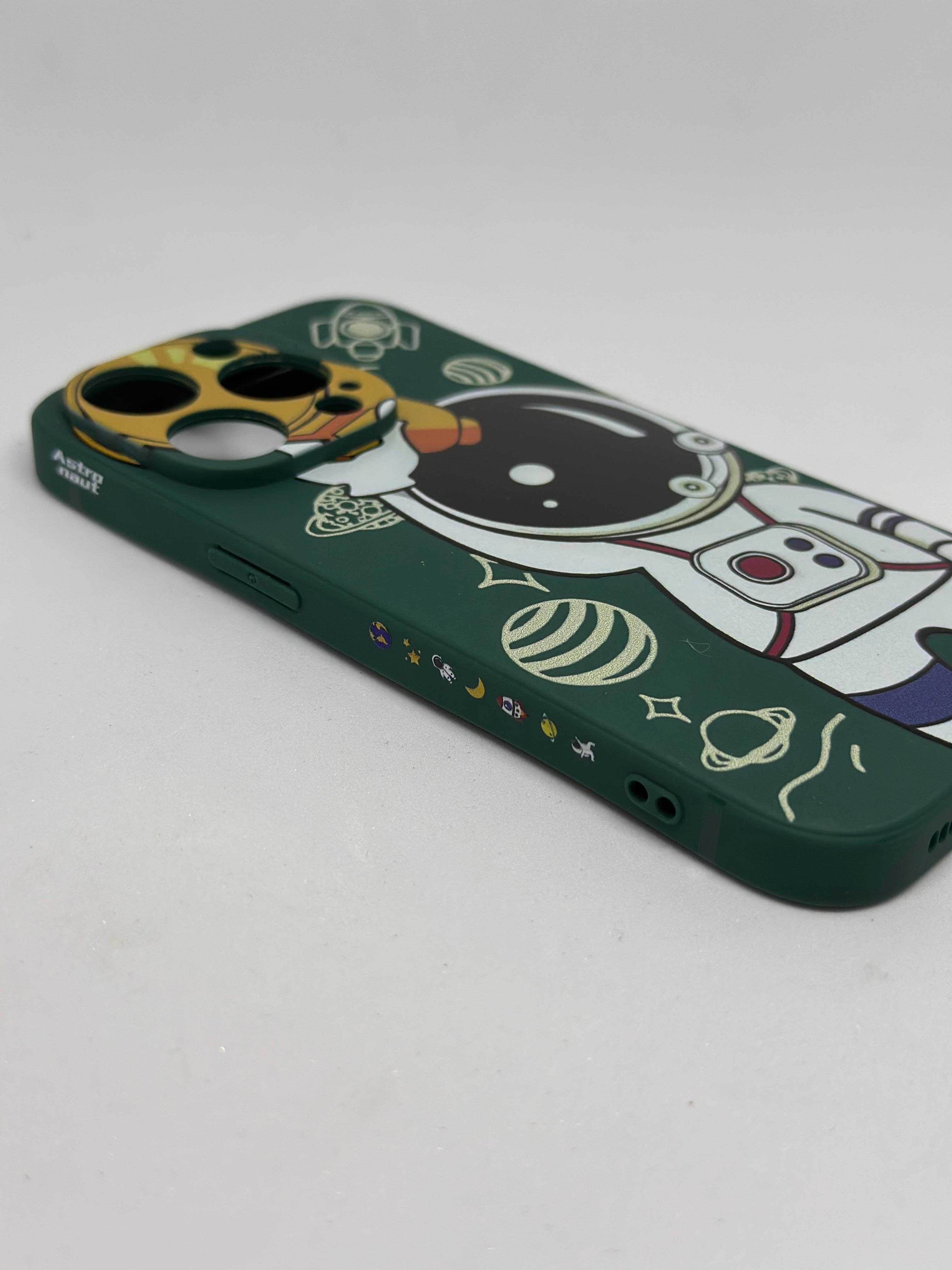 Obudowa Iphone 14 PRO Etui Case Silikonowy Astronauta Zielone kod 475