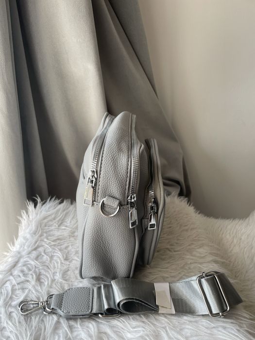 Nowa szara 3-komorowa listonoszka