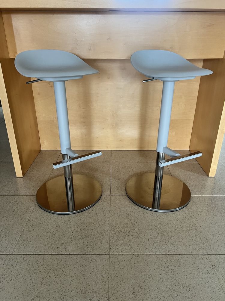Szare hokery Ikea