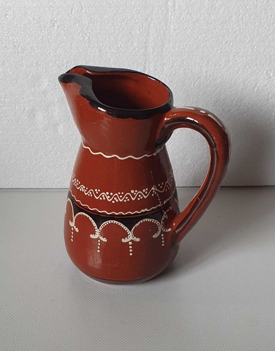 Jarro em barro vidrado - J. Calado, Moitalina - Artesanato dos anos 80