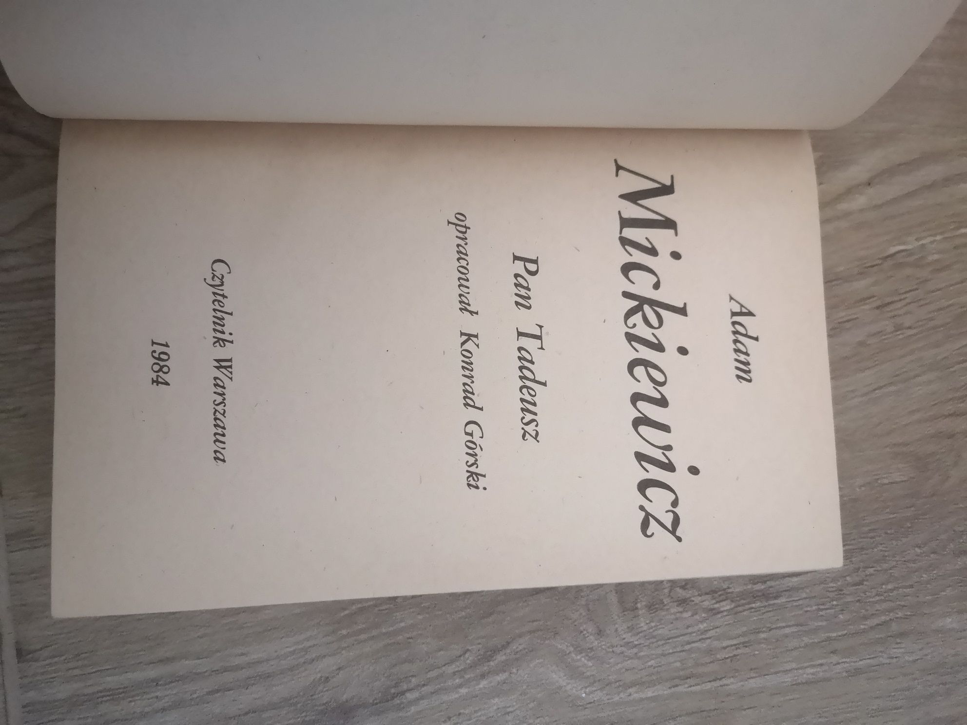 Adam Mickiewicz Pan Tadeusz stara książka wyprzedaż garażowa