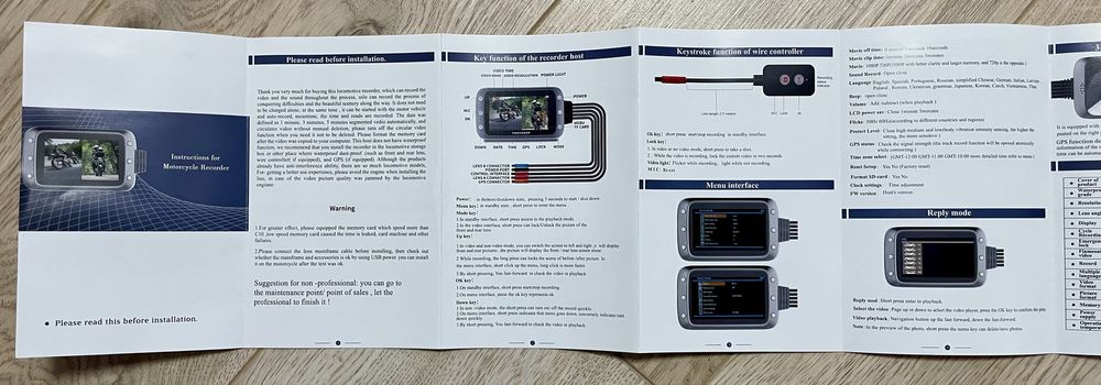 Мото відео реєстратор , дві камери, Full hd,