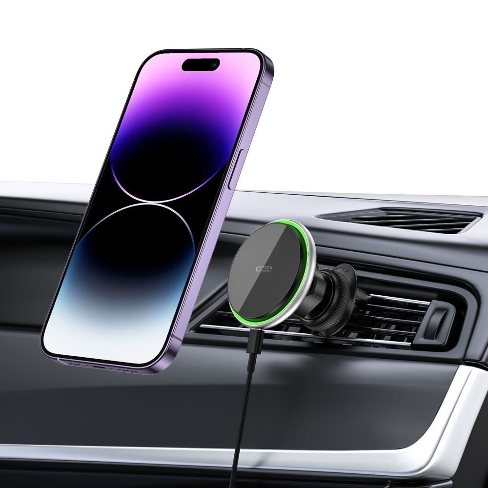 Magnetic Magsafe Vent Car Mount Wireless Charger 15w Black / Etui