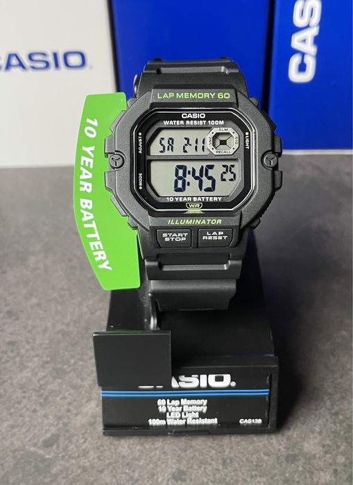Годинник наручний Casio WS-1400H-1A новий оригінал illuminator