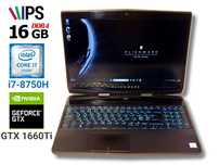 Dell Alienware M15  i7-8750H 4.1ГГц 16/256+1Тб GTX 1660Ti 6Гб Ігровий
