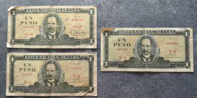 Banknot 1 Peso Kuba 1972 i 1981