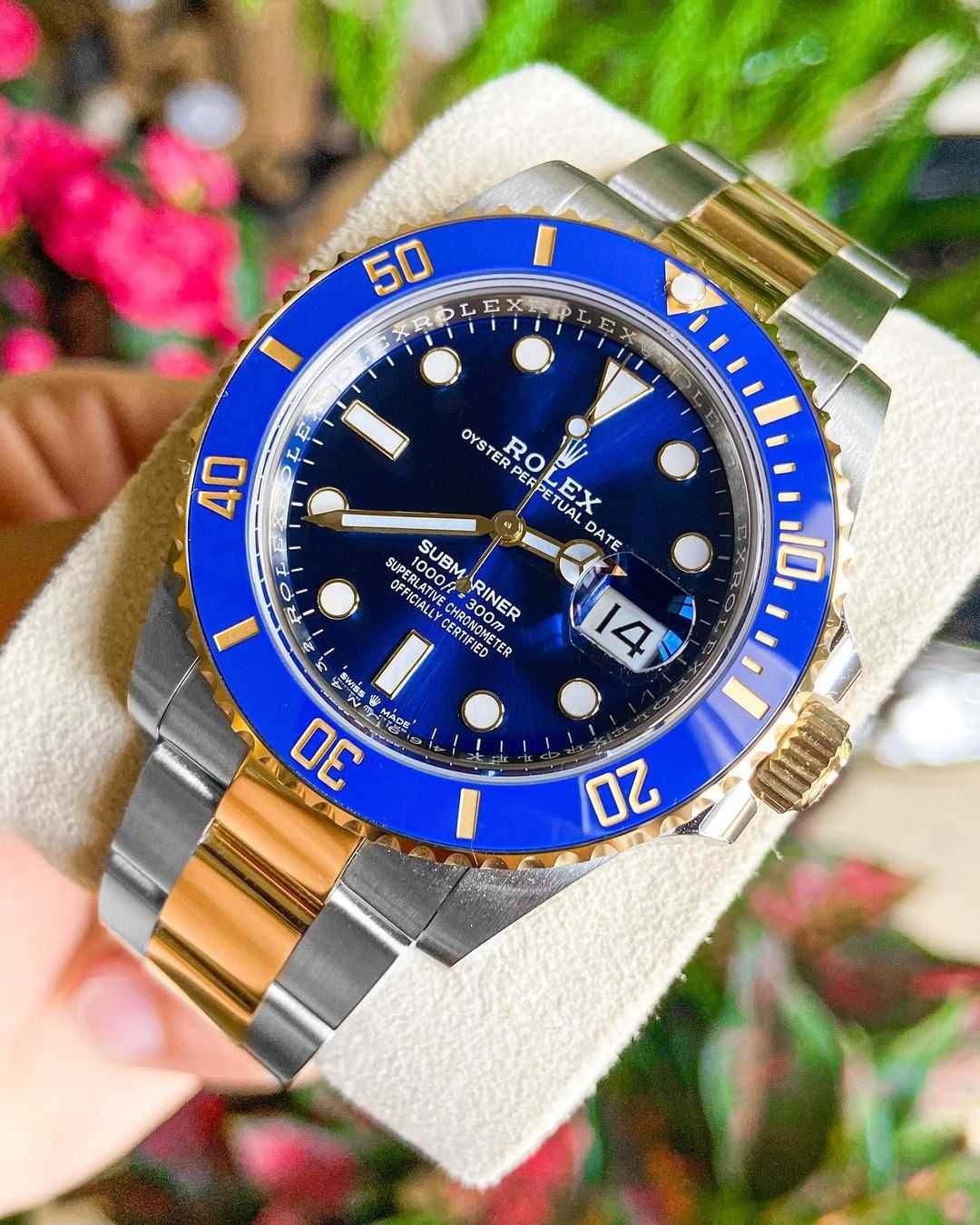 Rolex Submariner srebrny złoty niebieski