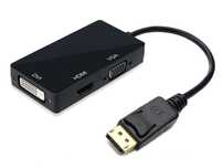 Adaptador Display port p HDMI VGA e DVI MacBook Displayport 3 em 1 NOV