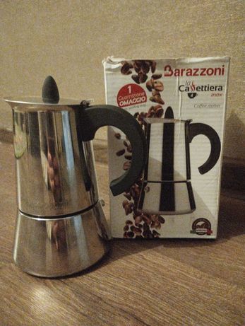 Гейзерная кофеварка "Barazzoni" на 4 порции.Итальянская с инструкцией.