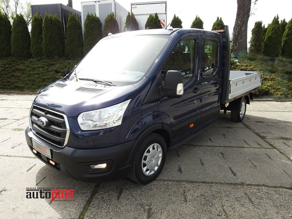 Ford TRANSIT SKRZYNIA PODWÓJNA KABINA DOKA 7 MIEJSC TEMPOMAT KLIMATYZACJA LEDY  130KM  Ford Transit Skrzynia PodwÓjna Kabina Doka 7 Miejsc Tempomat Klimatyza