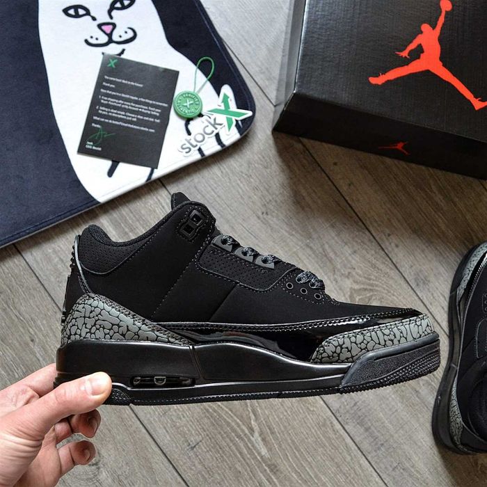 Женские кроссовки Nike Air Jordan 3 'Black Cat' Размеры 36-40