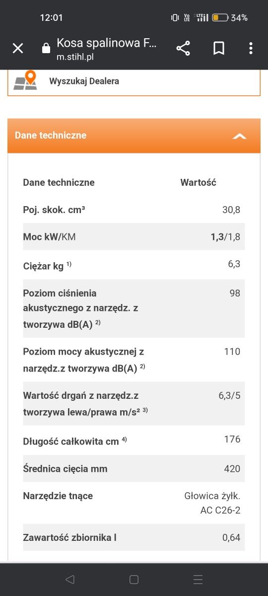 Kosa spalinowa Stihl FS 120